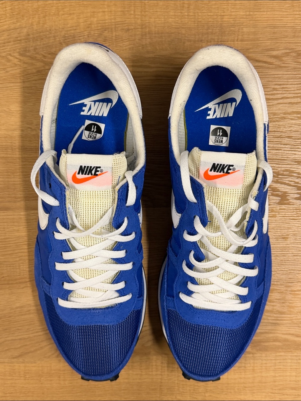 Nike Blue and White Retro Runner Sneakers - Picture 8 of 9